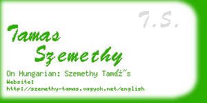 tamas szemethy business card